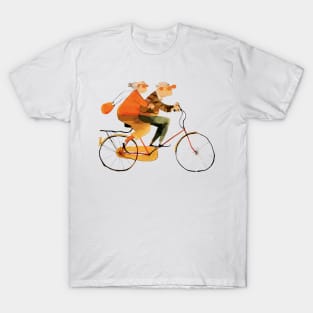 Old Couple Bicycling T-Shirt